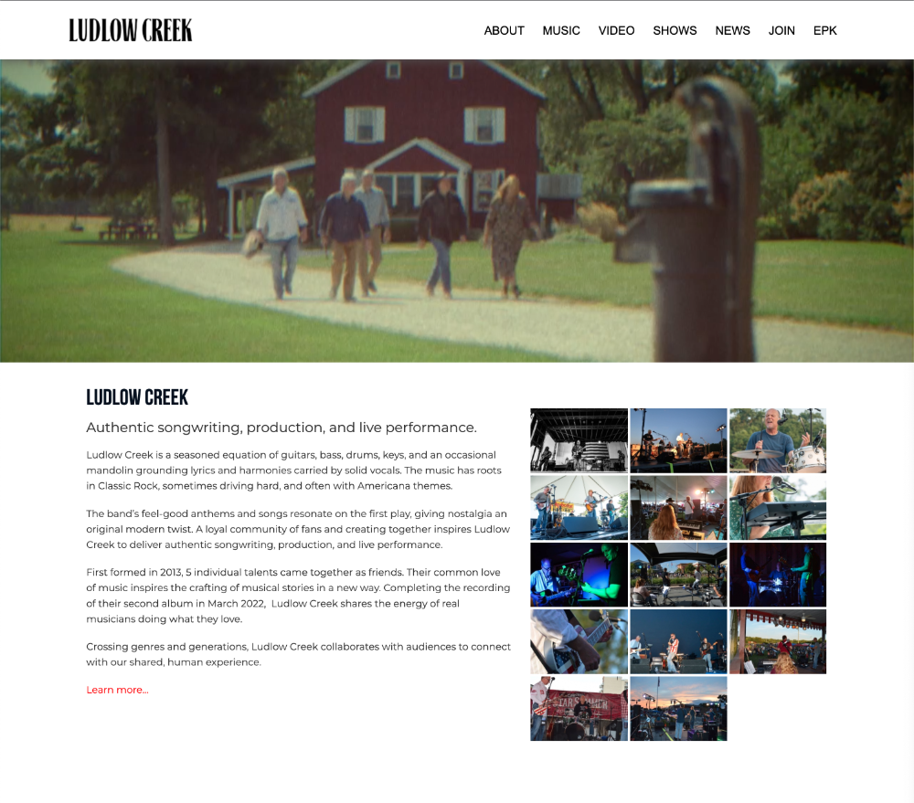 ludlow creek band website